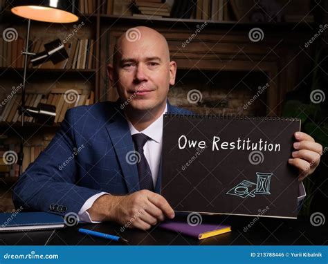 Legal Concept Meaning Owe Restitution with Phrase on the Sheet Stock ...
