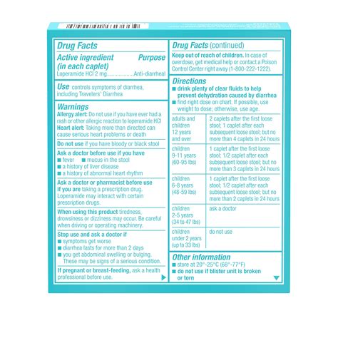 Imodium AD Diarrhea Relief Caplets -Loperamide Hydrochloride Anti ...