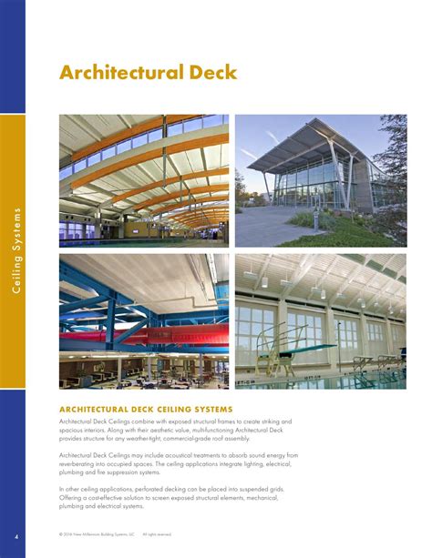 New Millennium Building Systems, Catalogs, Architectural Deck | ARCAT