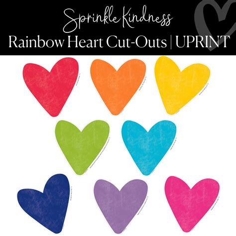 Heart XL Classroom Cut-Outs | Rainbow Classroom Decor | Schoolgirl Style