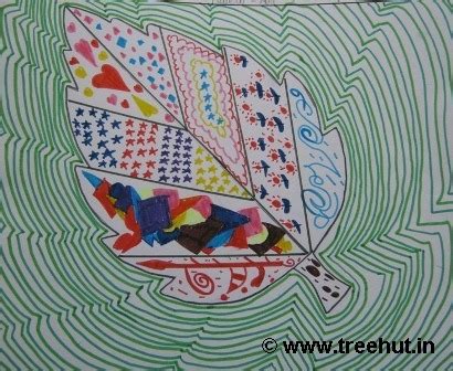 Pattern Art Leaves by kids