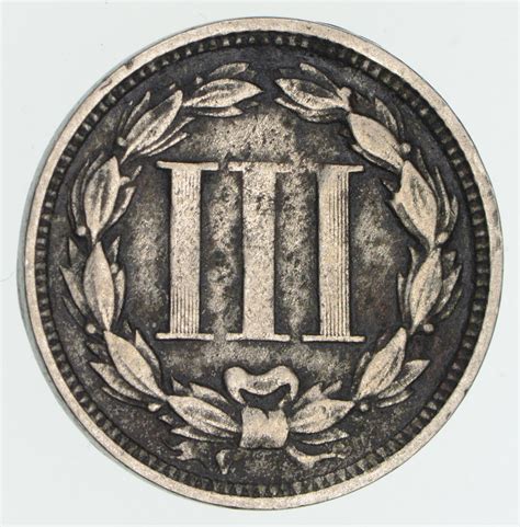 1868 - ***3***THREE***Cent Piece*** - US Type Coin | Property Room