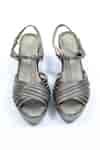 Buy Gold Dolphin Metallic Wedges by Sana K luxurious Footwear Online at ...