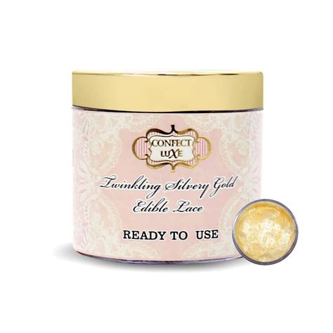 Twinkling Silvery Gold | Edible Lace 100 Gms – Confect