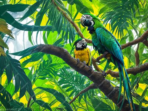 Premium Photo | Great green macaw Ara ambiguus also known as the great ...