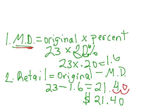 Image result for Mark Down Example for Mathematics