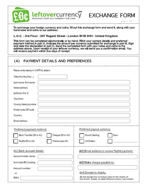 standardbank foreign exchange form for outward payments