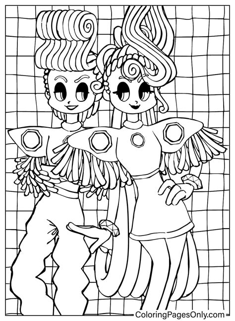 Velvet And Veneer Trolls Coloring Pages