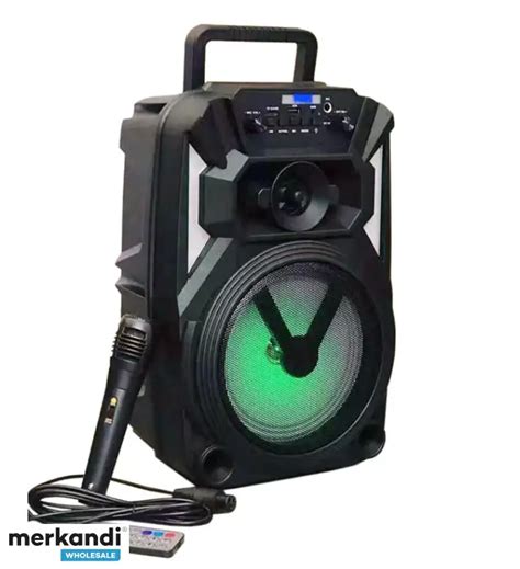 Portable Rechargeable Bluetooth Speaker with RGB lights and Microphone ...