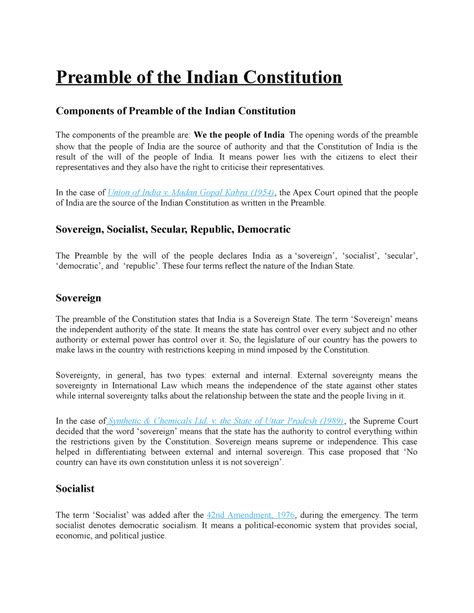 Preamble of the Indian Constitution - It means power lies with the ...