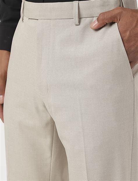 Buy Tailored-Fit Bi-Stretch Textured Trousers at Marks & Spencer