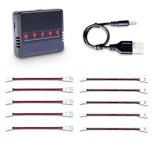 PCEONAMP 3.7v Battery Charger Upgraded Tiny Whoop 5 Pairs JST-PH 2.0 ...