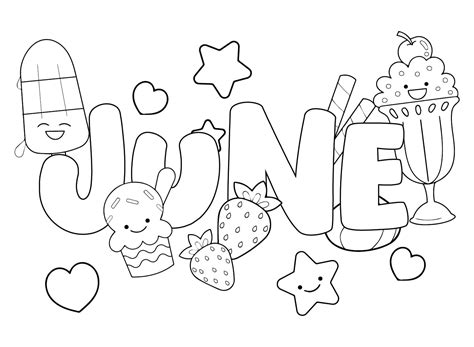 June Coloring Pages Free Printable