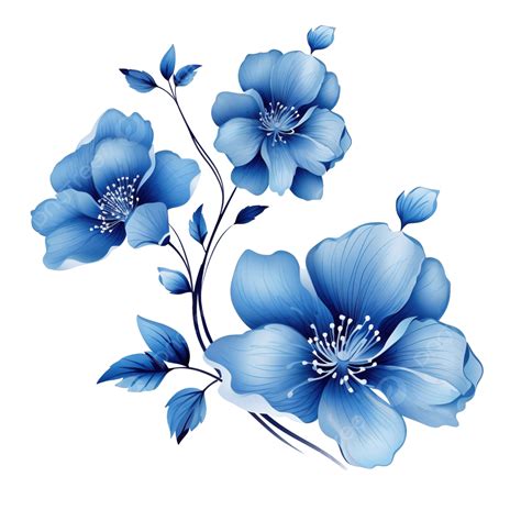 Blue Flower Printable Background