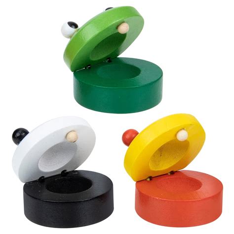 HEALLILY 3pcs Wooden Finger Castanets Cartoon Animal Mini Castanet ...