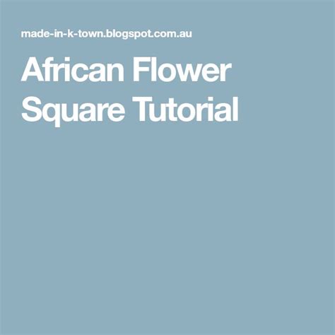 African Flower Square Tutorial 的图像结果