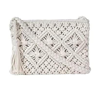 Buy QAWIYY FASHION Women's Handmade Macrame Crossbody Sling Bag Tote ...