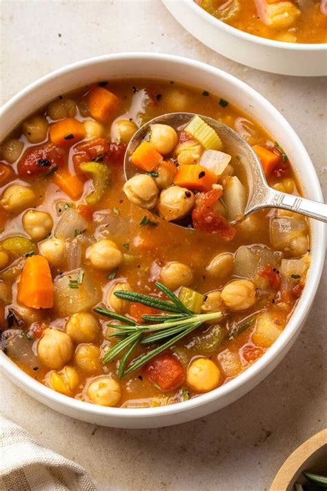 Garbanzo Bean Soup (dairy free, vegan) - Simply Whisked