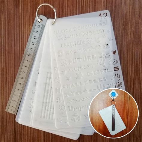 Buy Bullet Stencils Set, Journal Planner Stencils 12 Pack for A5 ...