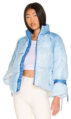 Nubyen Tie Up Puffer Jacket in Sky Ombre | REVOLVE