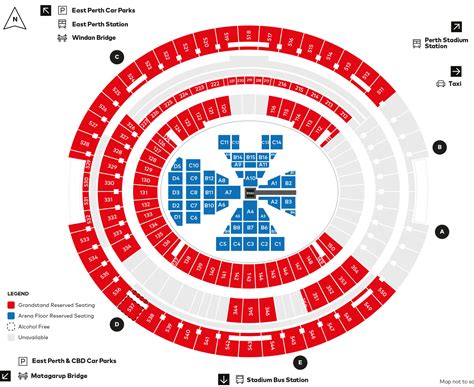 WWE Elimination Chamber Seating Map - Optus Stadium (Perth Stadium ...