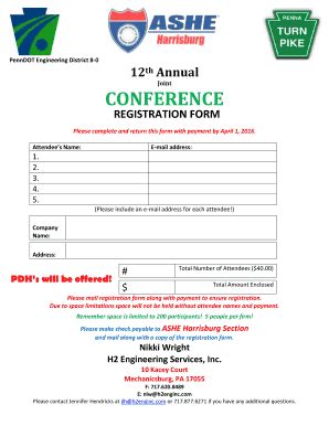 Fillable Online harrisburg ashe PennDOT District 8-0Pa. Turnpike ...