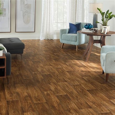 STAINMASTER West Haven Oak Brown Wood Look 9.84-mil x 12-ft W ...