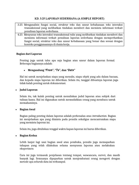 Image result for Example of Simple Report