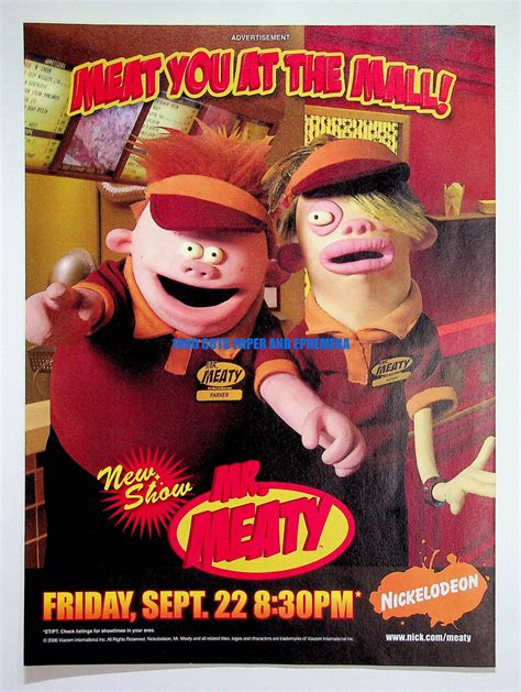 Mr. Meaty Nickelodeon TV 2006 Puppets Trade Print Magazine Ad Poster ...