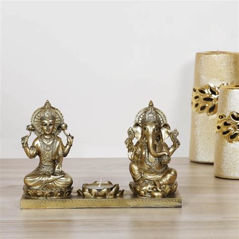 Buy Galaxy Lakshmi Ganesha With T-Light from Home Centre at just INR 895.0