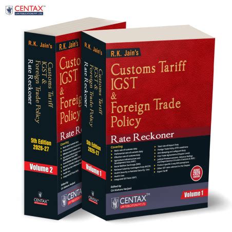 Centax Customs Tariff IGST & Foreign Trade Policy Rate Reckoner (Set of ...