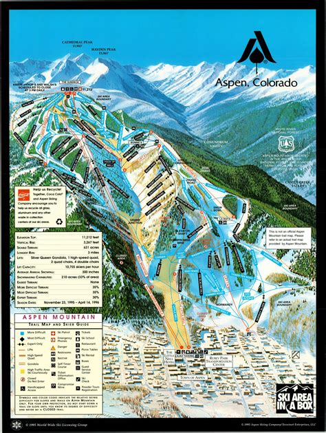 Aspen Colorado Ski Resorts Map