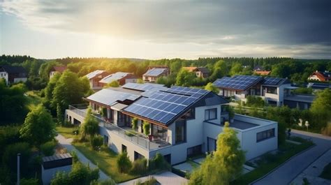 A house with solar panels on the roof and a house with a solar panel on ...