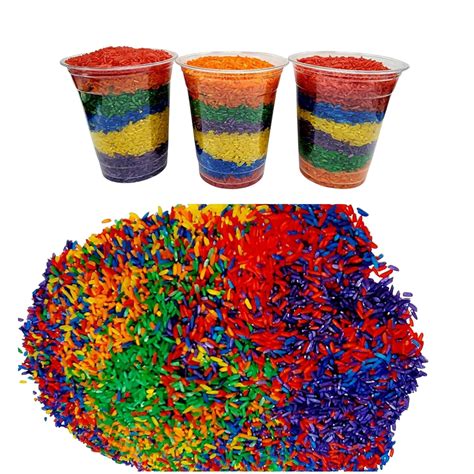 The Wood Etch Colored Rice in Mix Vibrant Colors, Sensory Bin India | Ubuy