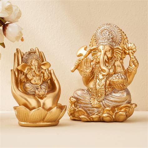 Buy Corsica Tranquil Polyresin Ganesh in Hand Figurine from Corsica by ...