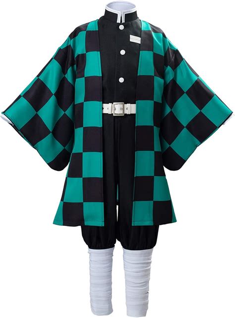 Buy Seaehey Kids Tanjiro Kamado Nezuko Giyuu Cosplay Kimono Outfit ...