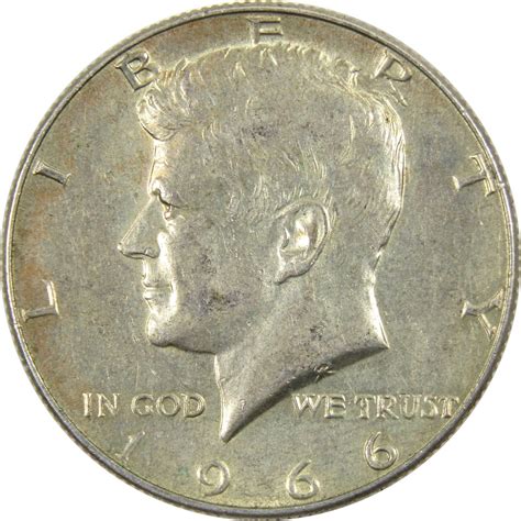 1966 Kennedy Half Dollar Circulated Silver Clad 50c Coin Collectible at ...