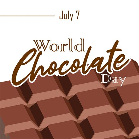 World chocolate day vector graphics. With chocolate bar illustration ...