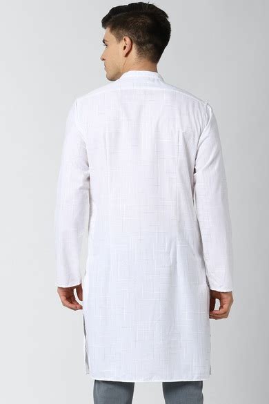 Buy Men White Textured Casual Kurta Online - 595307 | Peter England