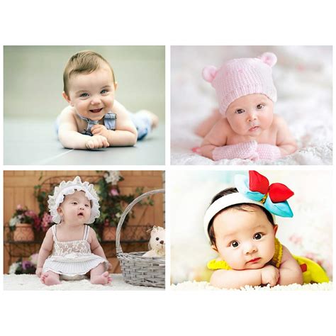 MANIAL Set of 4 Cute Baby Combo Posters | Smiling Baby Poster | Poster ...