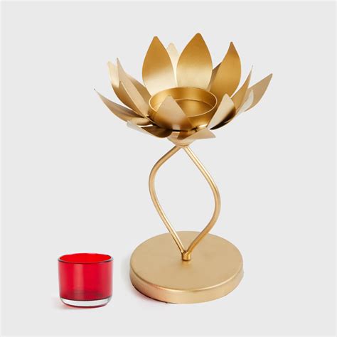 Buy Corsica Kamal Glass T-Light Holder with Metal Stand from Corsica by ...