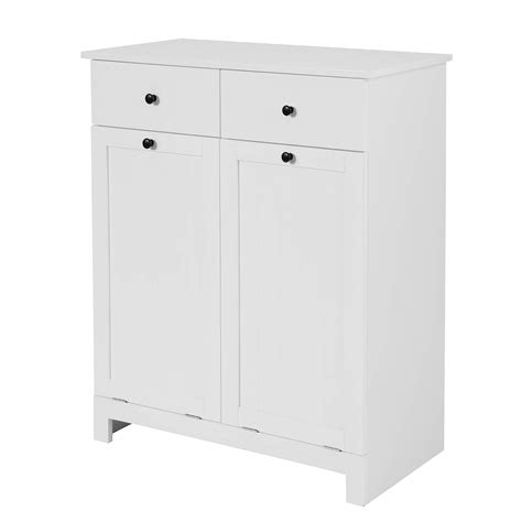 Buy SoBuy® BZR33-W, 2 Drawers 2 Doors Laundry Cabinet Laundry Chest ...
