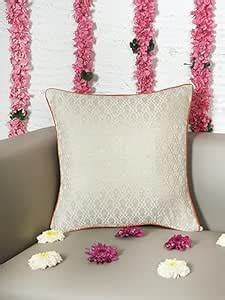 Buy ZEBA World Cushion Cover for Sofa, Bed Varanasi Silk Motif with ...