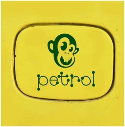 indnone® Monkey Text Petrol Sticker for Car Sticker Stylish Vinyl Decal ...