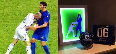 Marco Materazzi and Zinedine Zidane head butt incident in 2006 World Cup