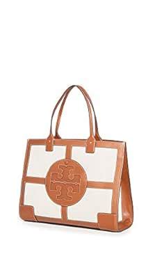 Buy Tory Burch Women's Elle Canvas Quadrant Tote Bag, Classic Cuoio ...