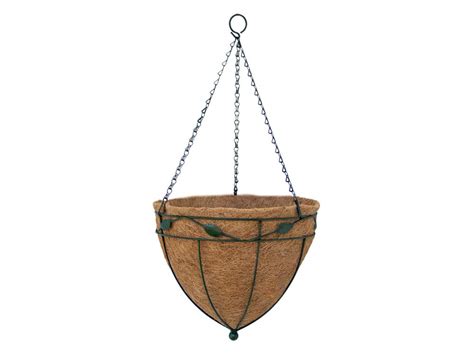 Hanging Basket Cone Shaped Leaf Design Complete With Coco Liner ...