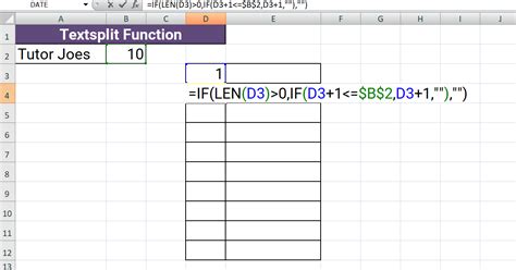 Using the Textsplit Function in Excel