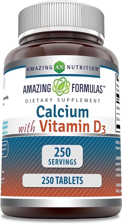 Amazing Formulas Calcium with Vitamin D3 Tablets - India | Ubuy