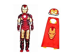 Buy CHRISLEY ENTERPRISES Ironman dress for kids with mask cape muscles ...